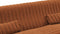 Sandra - Sandra Three Seater Sofa, Burnt Orange Vegan Suede