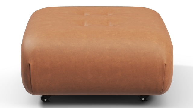 Soriana - Soriana Ottoman, Chestnut Vegan Leather