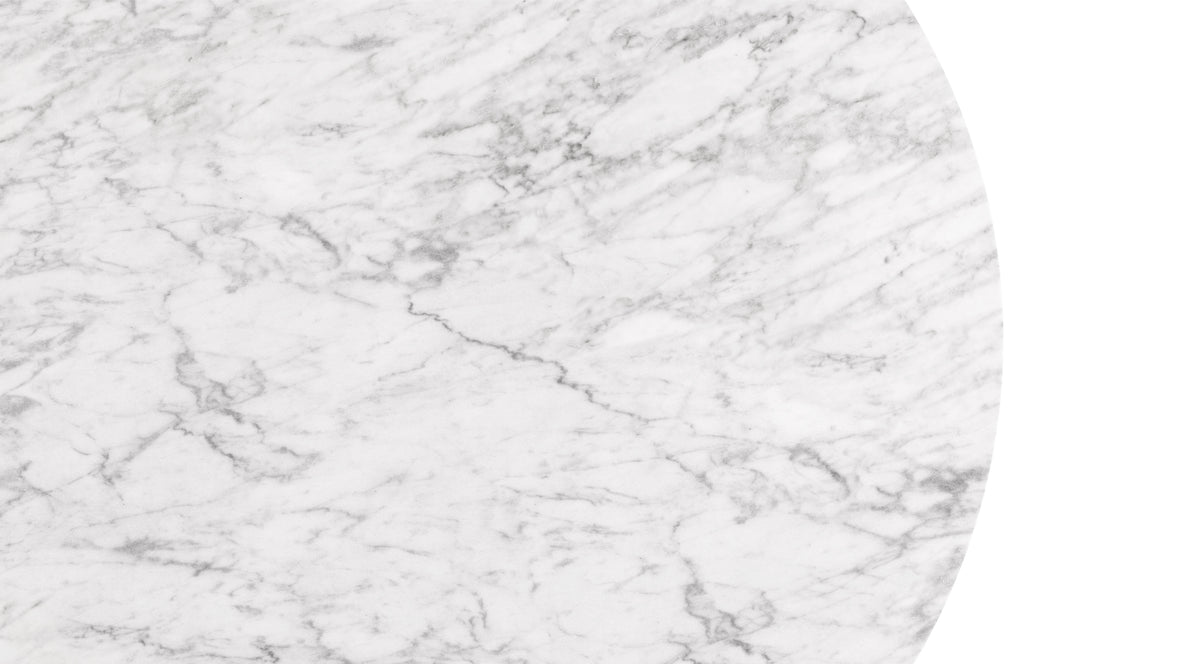 Aarhus - Aarhus Round Dining Table, Carrara Marble, 47in