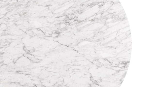 Aarhus - Aarhus Round Dining Table, Carrara Marble, 47in
