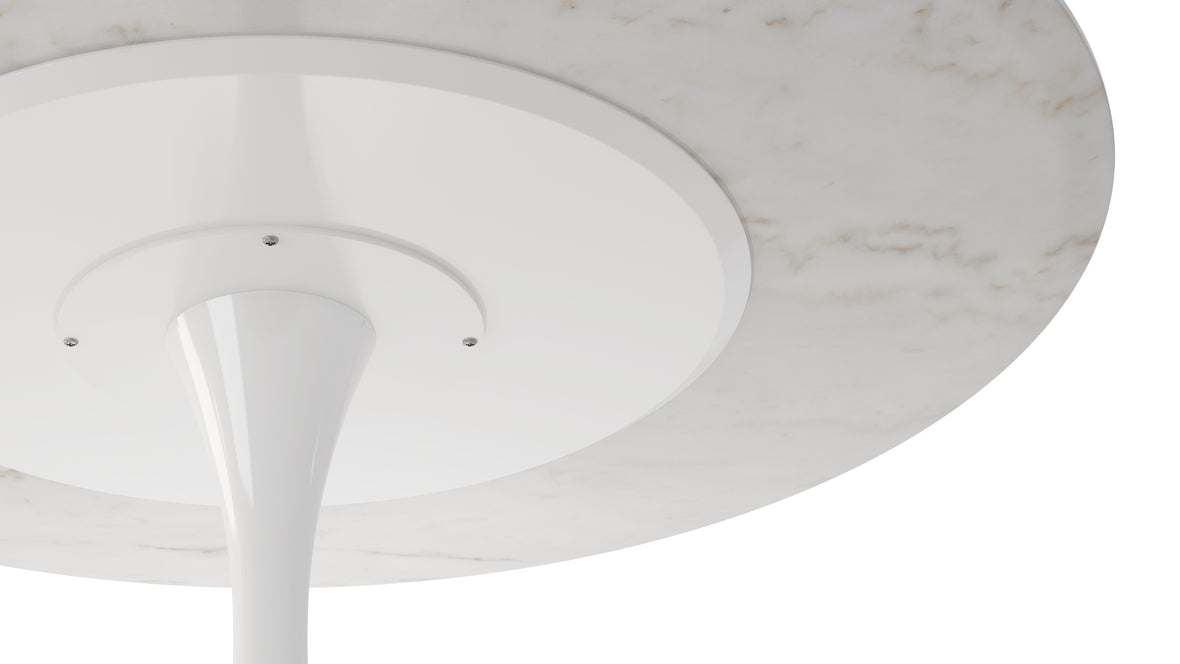 Aarhus - Aarhus Round Dining Table, Calacatta Marble, 47in