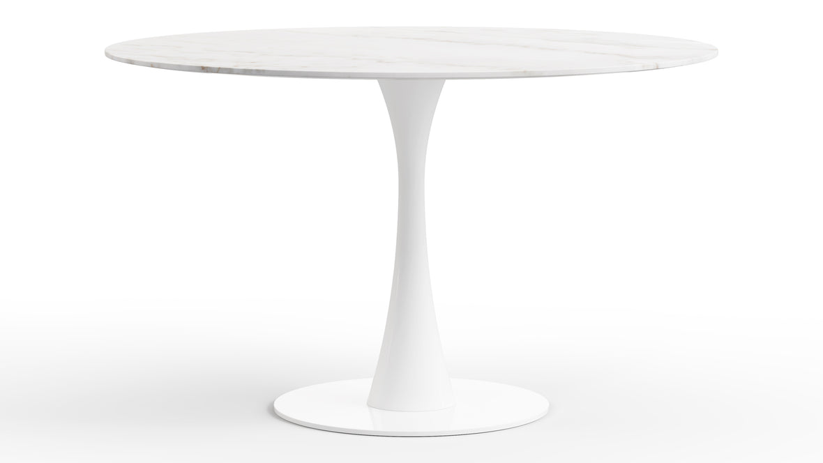 Aarhus - Aarhus Round Dining Table, Calacatta Marble, 47in