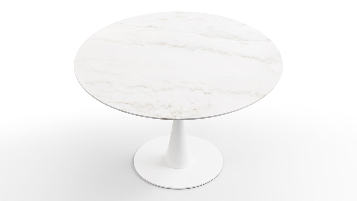 Aarhus - Aarhus Round Dining Table, Calacatta Marble, 47in