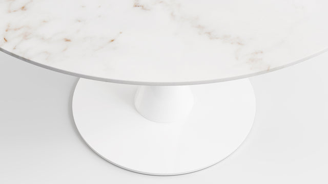 Aarhus - Aarhus Round Dining Table, Calacatta Marble, 47in