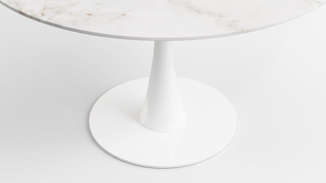 Aarhus - Aarhus Round Dining Table, Calacatta Marble, 47in