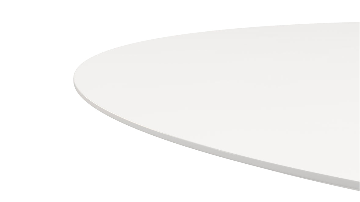 Aarhus - Aarhus Round Dining Table, White Lacquer, 47in