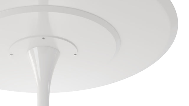 Aarhus - Aarhus Round Dining Table, White Lacquer, 47in