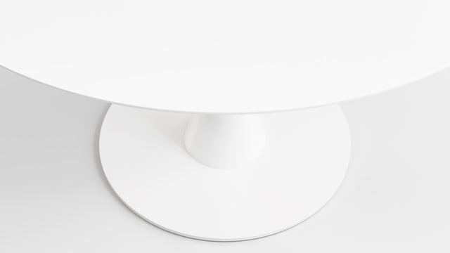 Aarhus - Aarhus Round Dining Table, White Lacquer, 47in