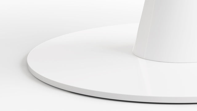 Aarhus - Aarhus Round Dining Table, White Lacquer, 47in