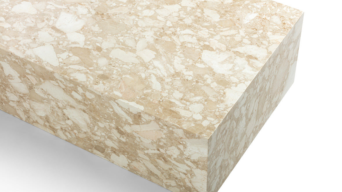 Plinth - Plinth Coffee Table, Kunis Breccia Marble