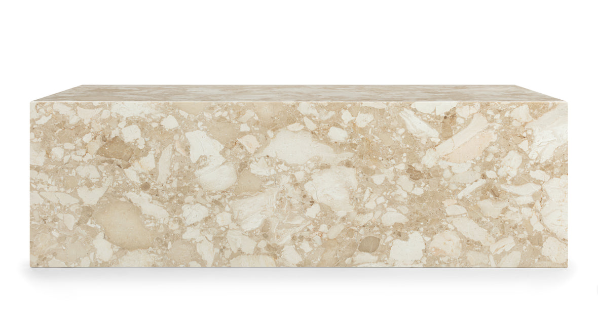 Plinth - Plinth Coffee Table, Kunis Breccia Marble