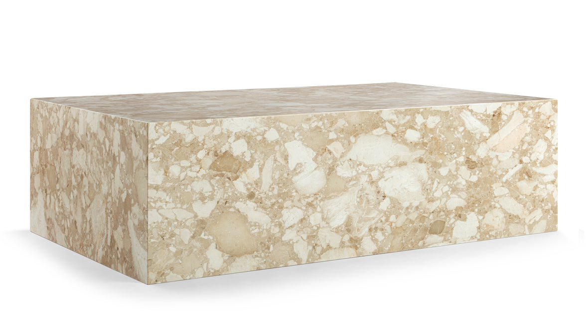 Plinth - Plinth Coffee Table, Kunis Breccia Marble