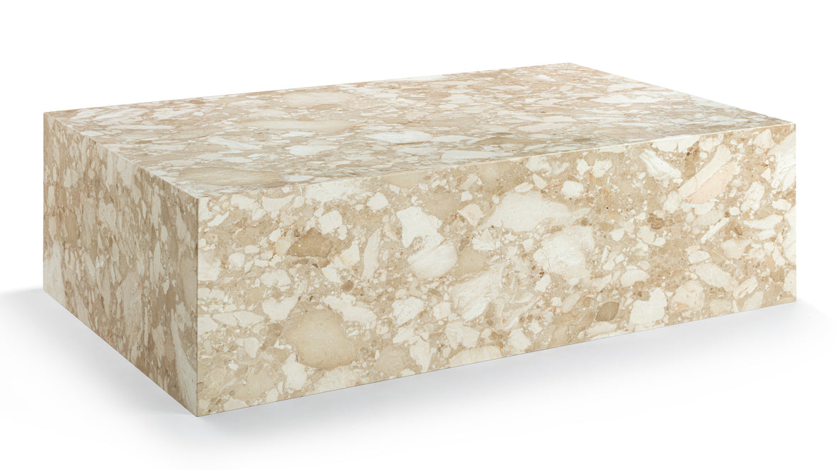 Plinth - Plinth Coffee Table, Kunis Breccia Marble