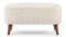 Cabana - Cabana Ottoman, White Long Hair Sherpa and Walnut