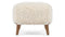 Cabana - Cabana Ottoman, White Long Hair Sherpa and Walnut