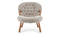 Clam - Clam Chair, Soft Gray Luxe Sheepskin