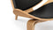 Shell - Wegner Shell Lounge Chair, Deep Black Vegan Leather and Oak
