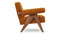Jeanneret Lounge Chair - Pierre Jeanneret Lounge Chair, Orange Luxe Velvet