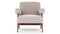 Jeanneret Lounge Chair - Pierre Jeanneret Lounge Chair, Oyster Luxe Velvet