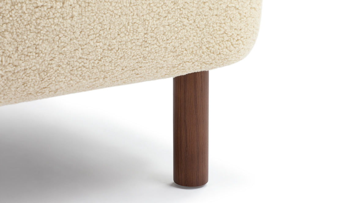 Petra - Petra Chair, White Short Hair Sherpa
