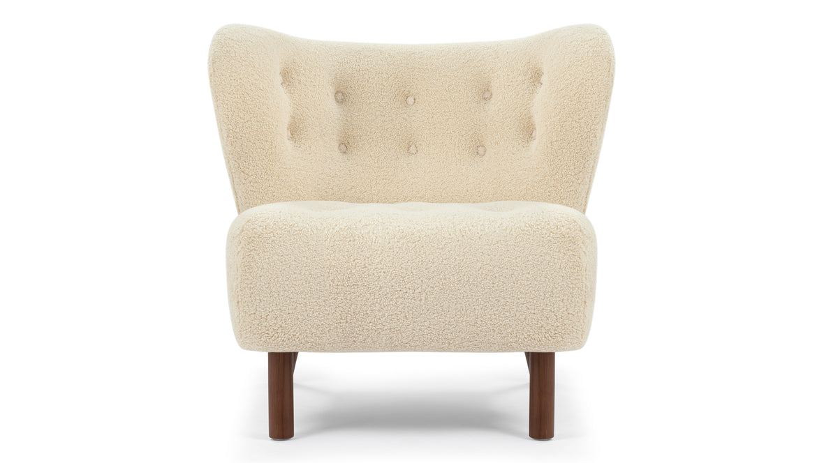 Petra - Petra Chair, White Short Hair Sherpa