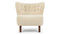 Petra - Petra Chair, White Short Hair Sherpa