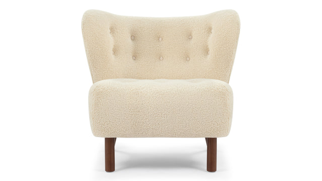 Petra - Petra Chair, White Short Hair Sherpa