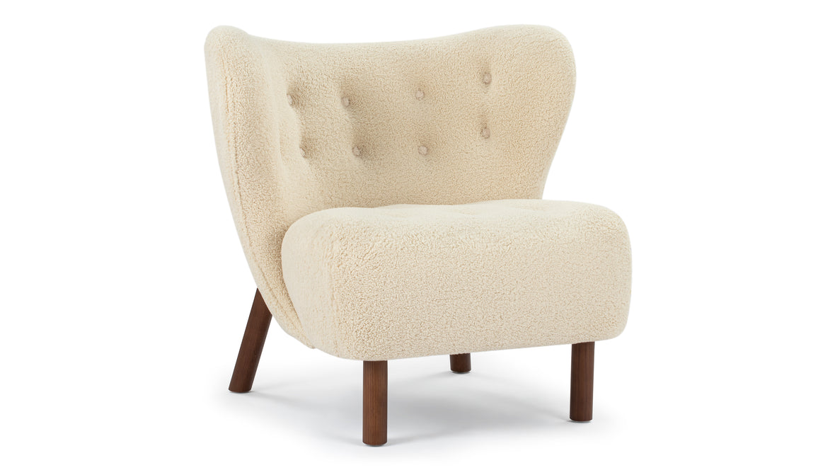 Petra - Petra Chair, White Short Hair Sherpa