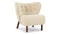 Petra - Petra Chair, White Short Hair Sherpa