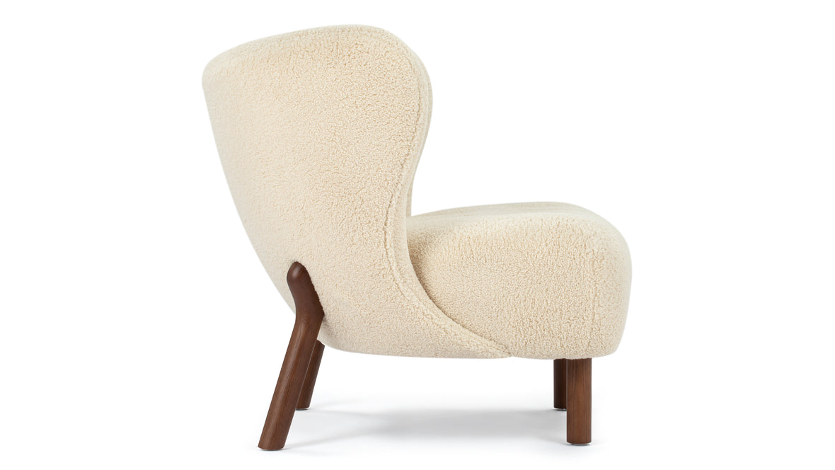 Petra - Petra Chair, White Short Hair Sherpa