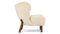 Petra - Petra Chair, White Short Hair Sherpa