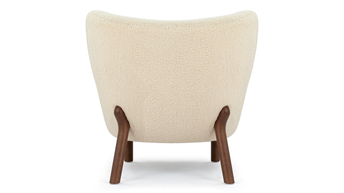 Petra - Petra Chair, White Short Hair Sherpa