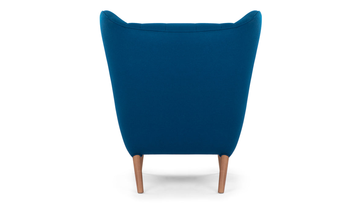 Papa Bear - Papa Bear Lounge Chair, Indigo Blue Wool