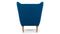 Papa Bear - Papa Bear Lounge Chair, Indigo Blue Wool