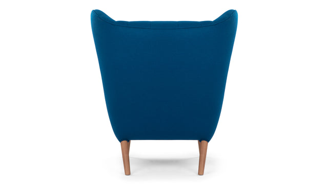 Papa Bear - Papa Bear Lounge Chair, Indigo Blue Wool