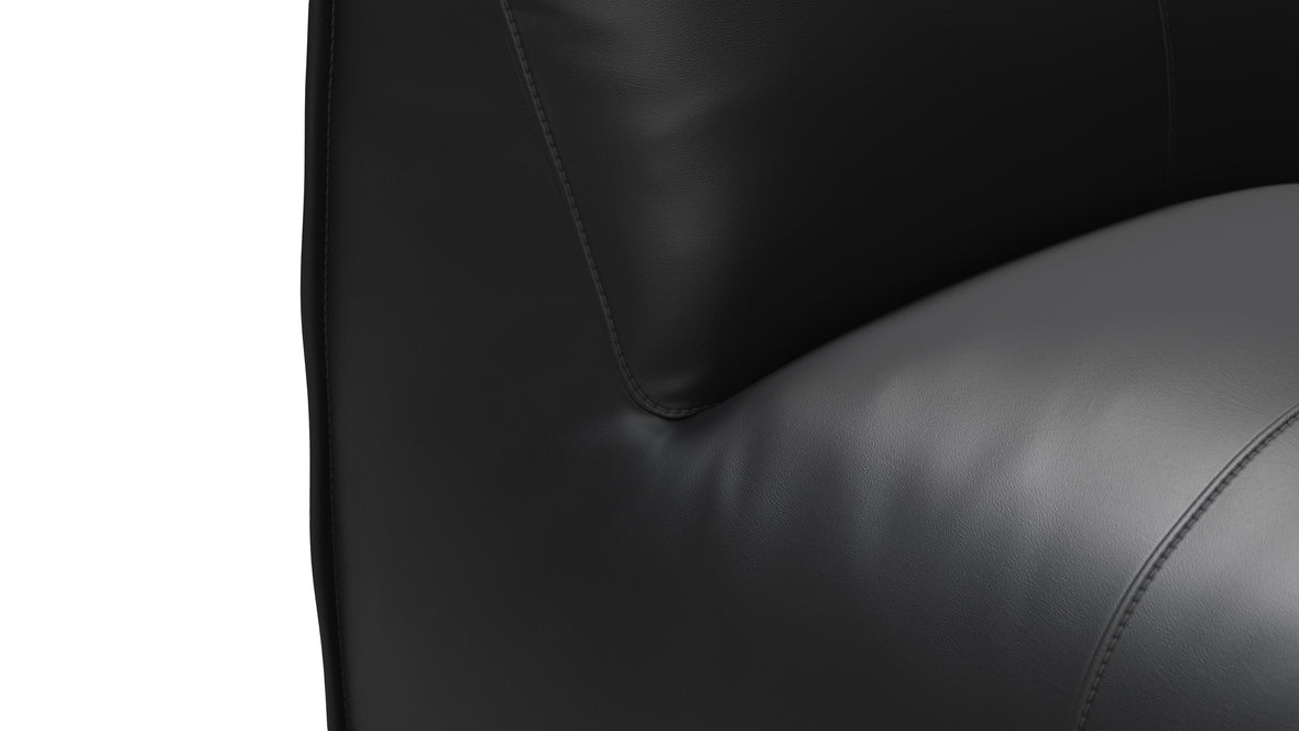 Bambole - Mario Bellini Bambole Lounge Chair, Vintage Black Vegan Leather