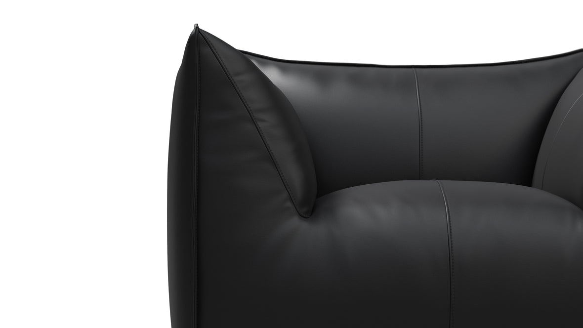 Bambole - Mario Bellini Bambole Lounge Chair, Vintage Black Vegan Leather