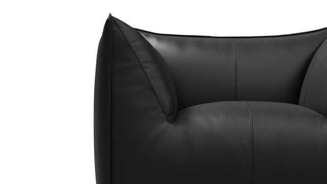 Bambole - Mario Bellini Bambole Lounge Chair, Vintage Black Vegan Leather