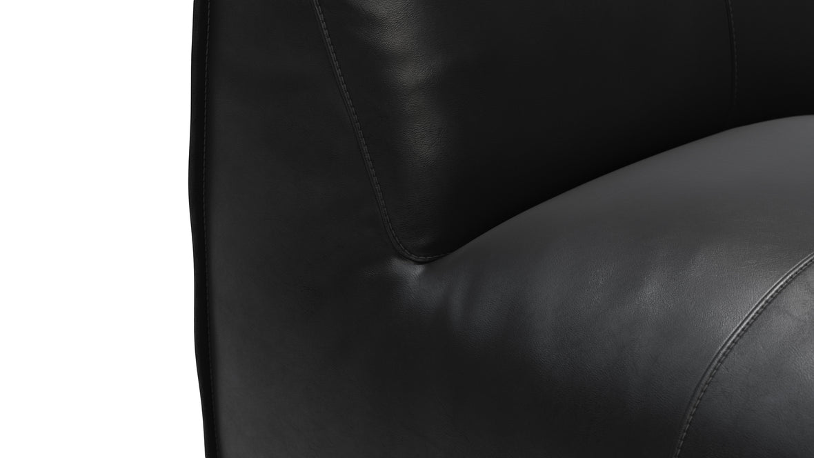 Bambole - Mario Bellini Bambole Lounge Chair, Midnight Black Premium Leather