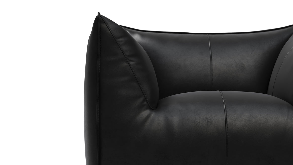 Bambole - Mario Bellini Bambole Lounge Chair, Midnight Black Premium Leather
