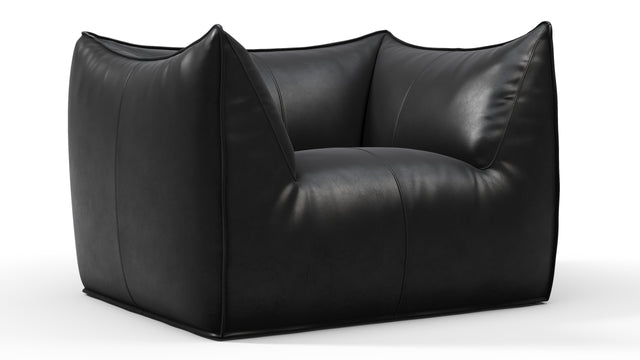 Bambole - Mario Bellini Bambole Lounge Chair, Midnight Black Premium Leather
