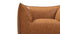 Bambole - Mario Bellini Bambole Lounge Chair, Distressed Brown Premium Leather