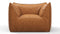 Bambole - Mario Bellini Bambole Lounge Chair, Distressed Brown Premium Leather