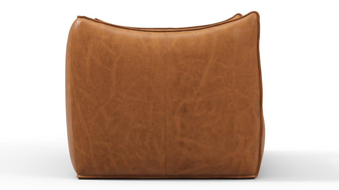 Bambole - Mario Bellini Bambole Lounge Chair, Distressed Brown Premium Leather