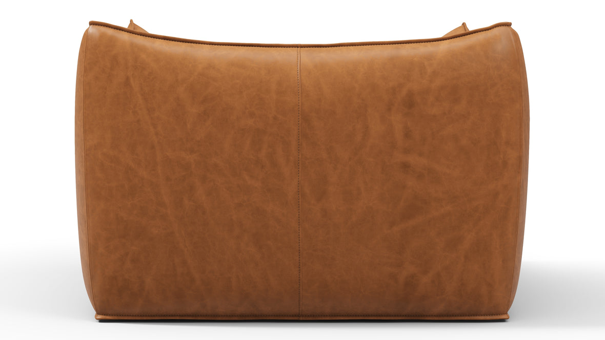 Bambole - Mario Bellini Bambole Lounge Chair, Distressed Brown Premium Leather