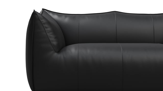 Bambole - Mario Bellini Bambole Two Seater Sofa, Vintage Black Vegan Leather