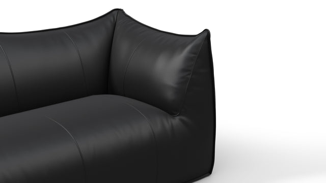 Bambole - Mario Bellini Bambole Two Seater Sofa, Vintage Black Vegan Leather