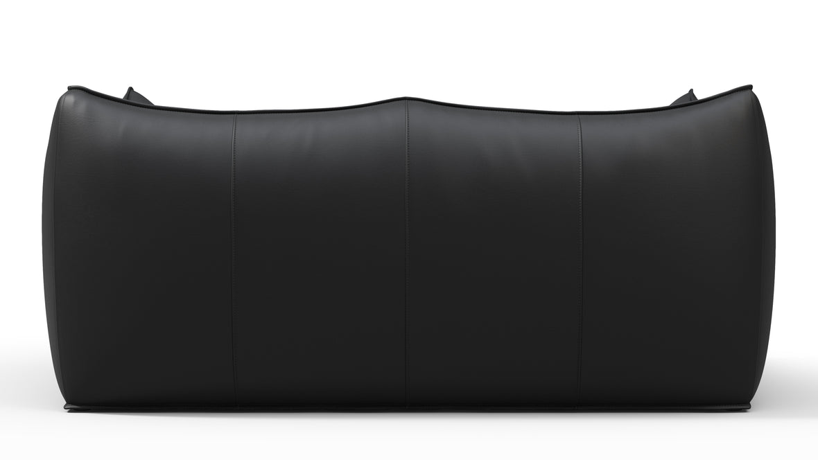 Bambole - Mario Bellini Bambole Two Seater Sofa, Vintage Black Vegan Leather