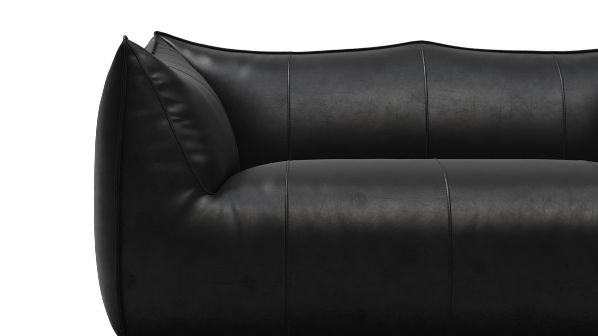 Bambole - Mario Bellini Bambole Two Seater Sofa, Midnight Black Premium Leather