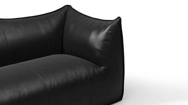 Bambole - Mario Bellini Bambole Two Seater Sofa, Midnight Black Premium Leather